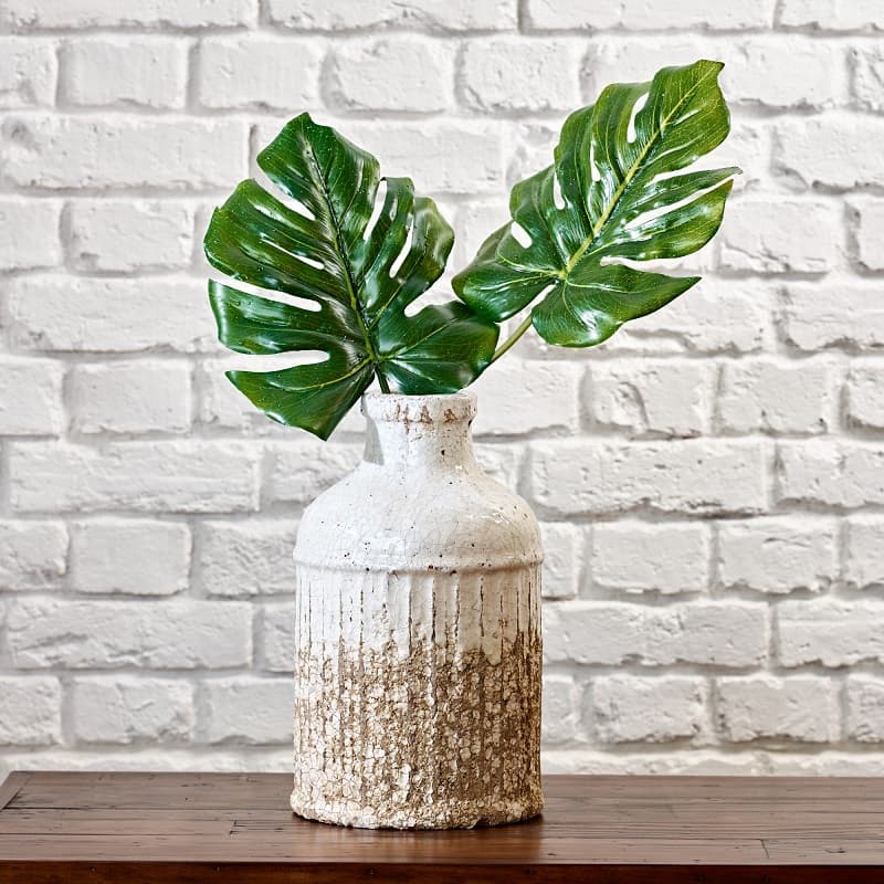 Woods Furniture - Wide Natural Ceramic Vase - Large