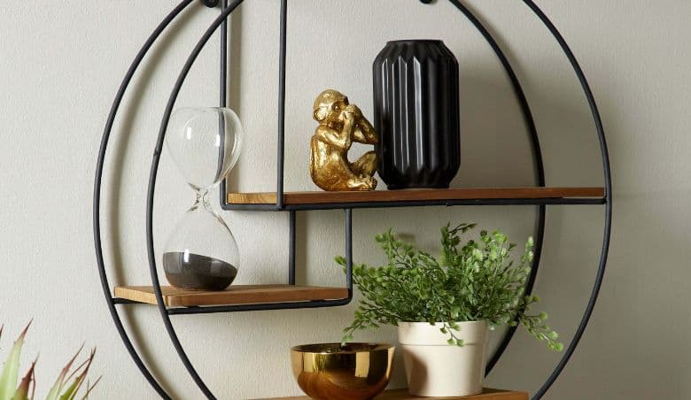 Elements Beechwood Wall Shelving Unit Walnut (Brown) By Dunelm