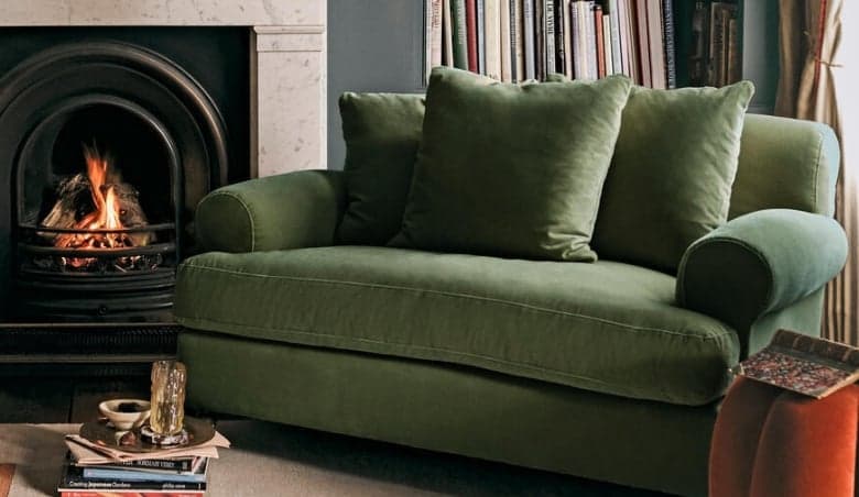 Audrey Loveseat, Velvet ForestnBy Soho Home Ltd