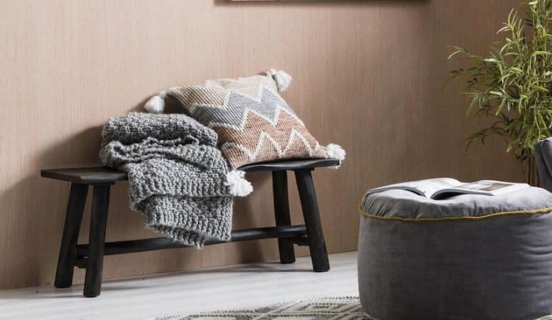 Marley Charcoal Heavy Knit Throw By Perch u0026 Parrow