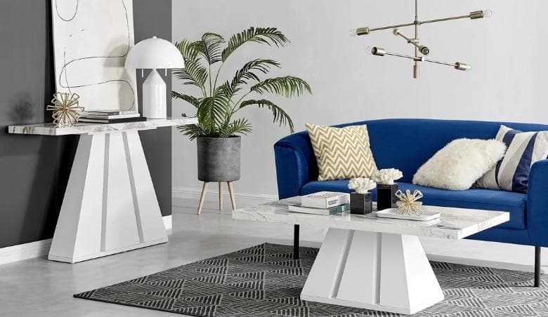 Athens White Marble Coffee Table By FurnitureBox