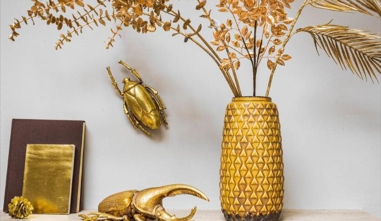 Mustard Patterned Vase By Graham u0026 Green
