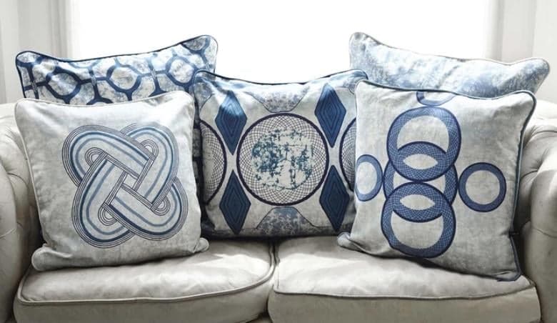 Ojo Cushion Blue - 50x50cm By Eva Sonaike