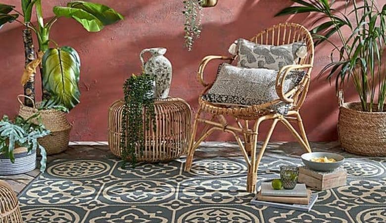 Tile Indoor Outdoor Rug by Dunelm