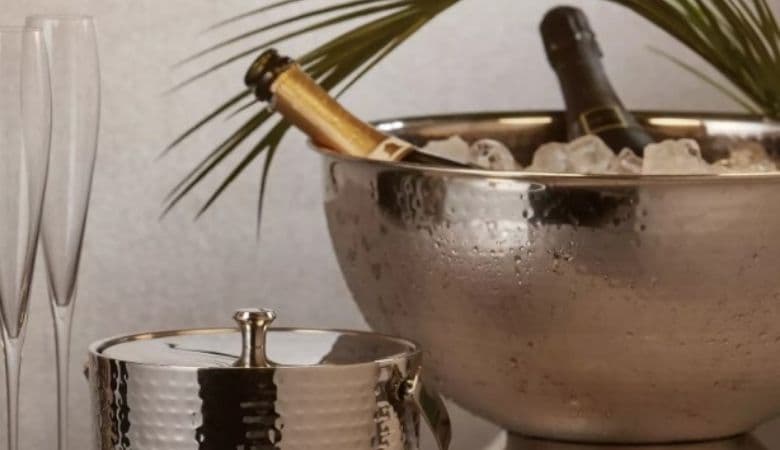 Large Hammered Stainless Steel Wine/Champagne Bucket by John Lewis u0026 Partners