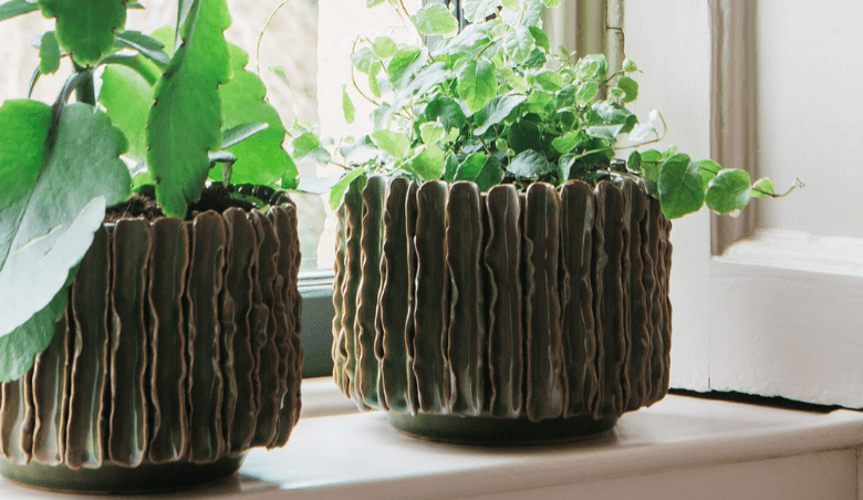 Wavy Ceramic Plant Pot By Graham & Green