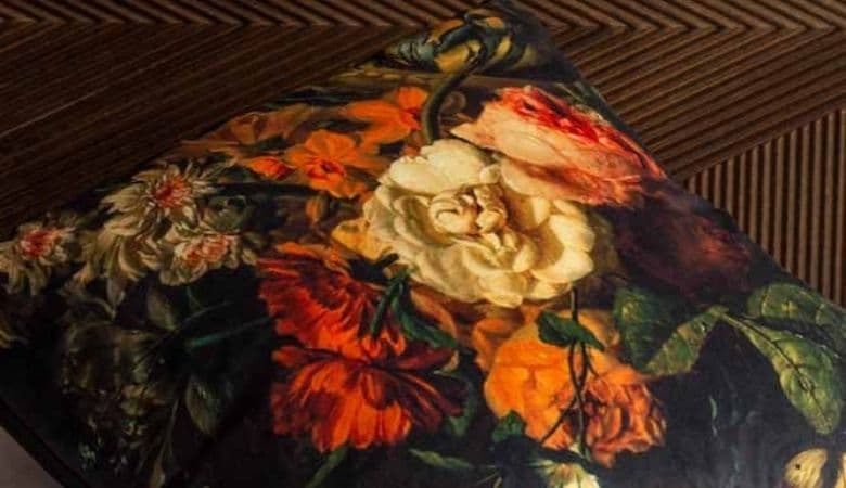Summer Flowers Velvet Cushion by Rockett St George