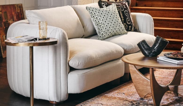 nVivienne Modular Sofa, Three Seater, Linen NaturalnBy Soho Home Ltd
