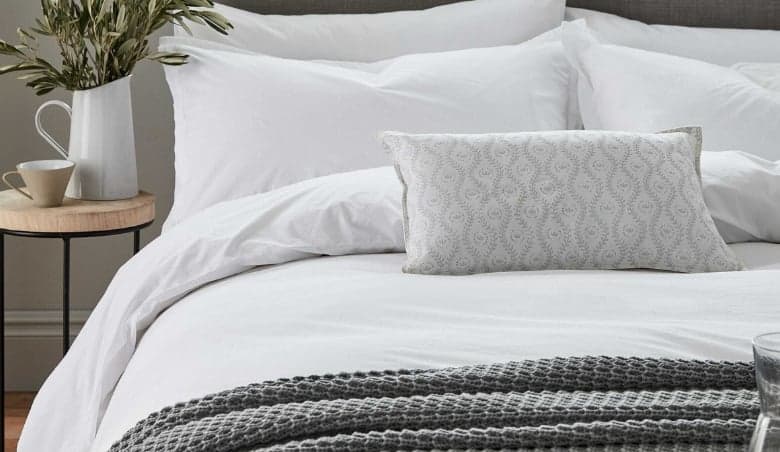 Murmur Calm Kingsize Duvet Cover, WhitenBy Bedeck Home