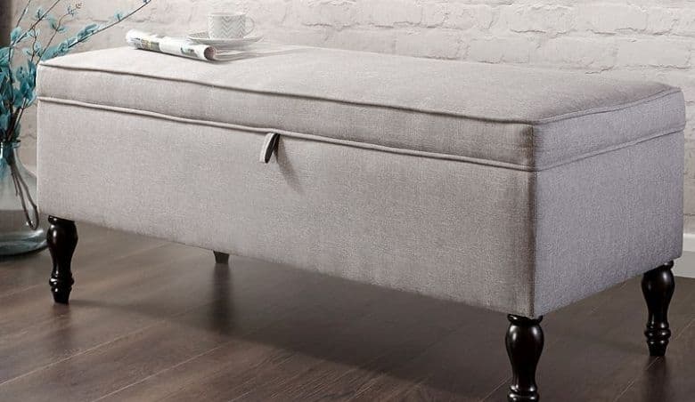 Windsor storage ottoman in grey by Cherry Lane Garden Centres