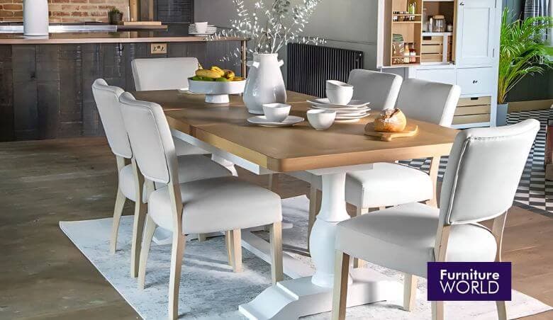 Classic Farmhouse Extending Dining Table by Furniture World