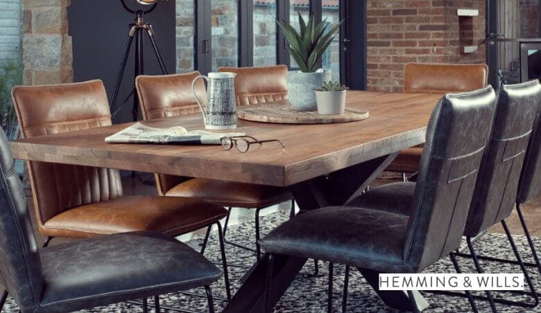 Islington Collection - 240cm Solid Oak Dining Table Set by Hemming u0026 Wills