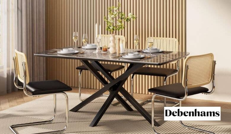 Marble Effect Dining Table