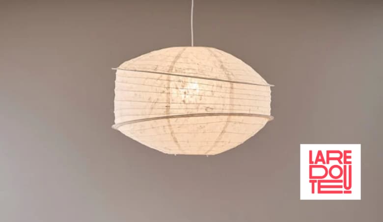 Nassah Pendant Light in Textured Paper, Diameter 68cm by La Redoute | uFurnish.com