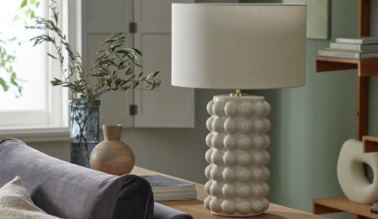 Bobble 61cm Ceramic Table Lamp - Cream By Habitat