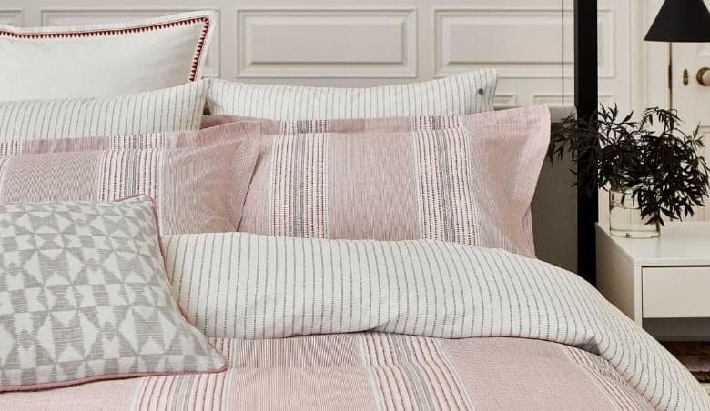 Kala Kingsize Duvet Cover, Coral by Bedeck Home