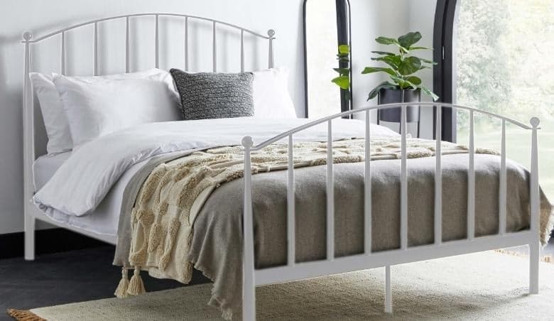 Bristol Bed in White by Dunelm