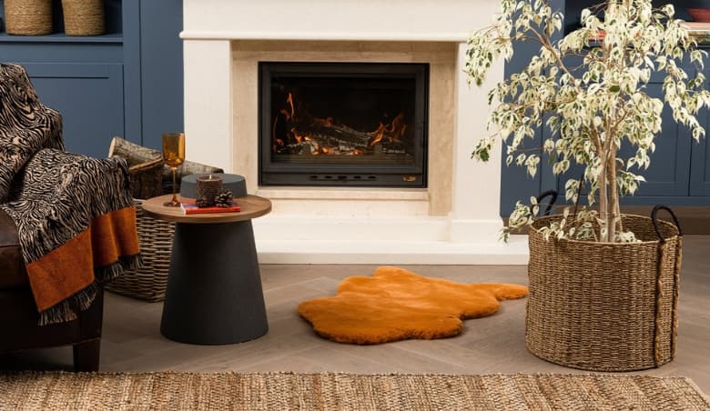 Shirley Faux Fur Rug, Mustard, 90x150 cm by Sazy