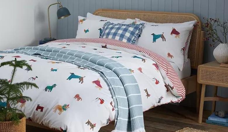 Christmas Dogs Duvet Cover Set by John Lewis u0026 Partners