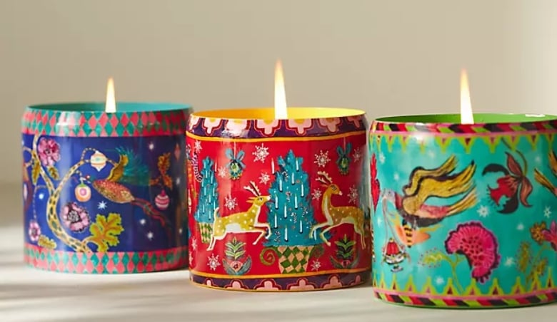 Christmas candles available via uFurnish.com