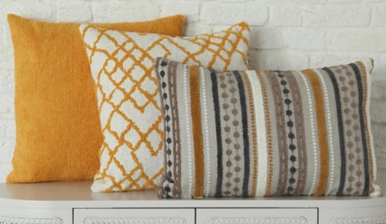 Diamond Geometric Cushion Cover, Yellow, 50x50cm by Sazy