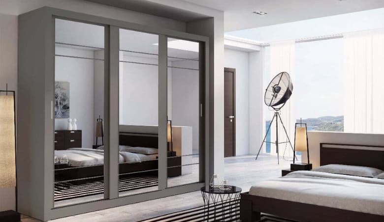 Arti 2 - 3 Sliding Door Wardrobe 250cm - Grey Matt By Arthauss