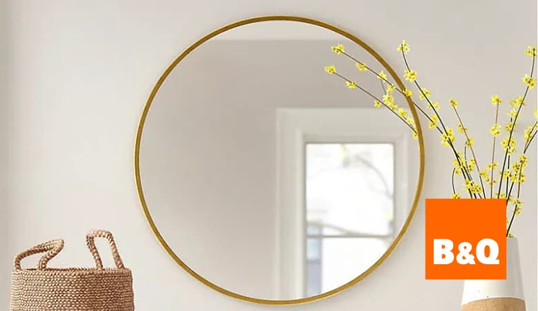 80 Cm Large Round Wall Mirror Bathroom Bedroom Makeup Dressing Circle Mirror by B&Q