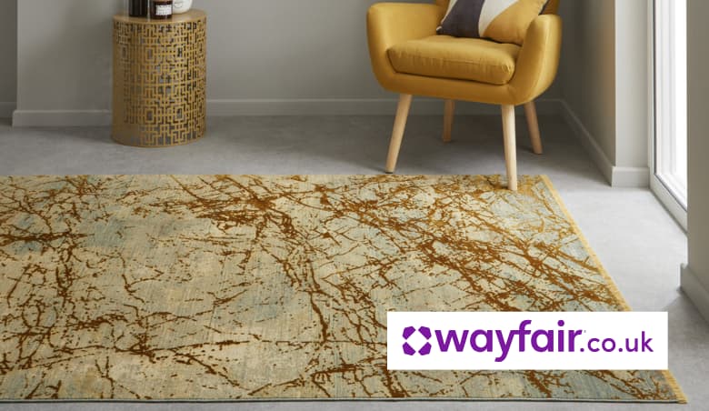 Alphe Abstract Yellow Area Rug by Wayfair