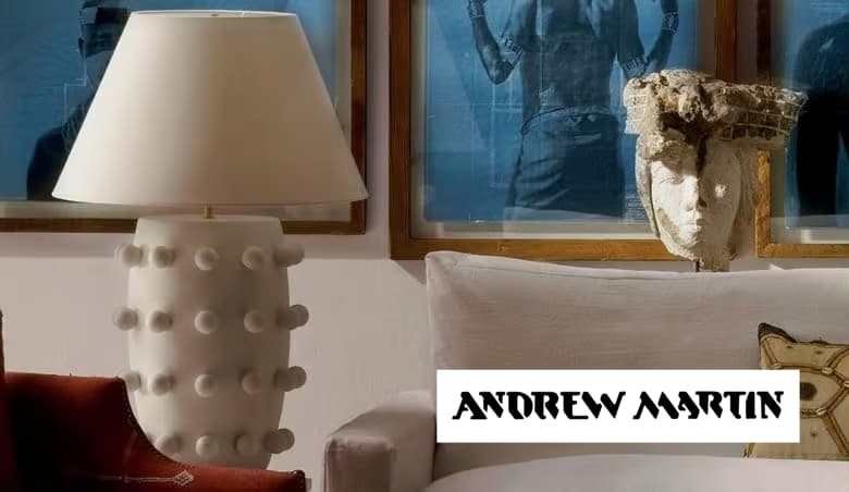 Linden, Table Lamp, Plaster White, Large by Andrew Martin