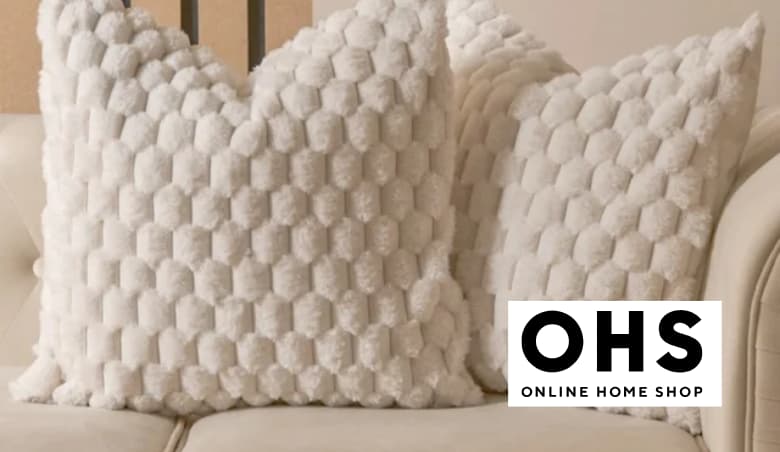 OHS Thick Faux Fur Waffle Cushion Covers - Cream by Online Home Shop