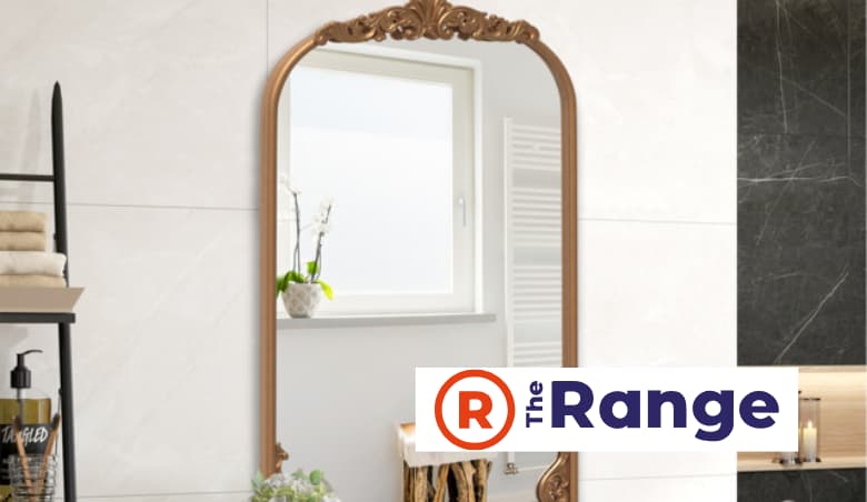 Dramatic Arched Mirror - Gold by The Range