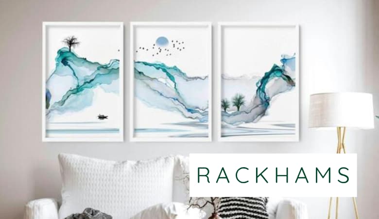 Teal Japanese wall art print for living room - A3 11.69 x 16.54 in / 29.7 x 42 cm - Satin Photo paper 280 gsm by Rackham's
