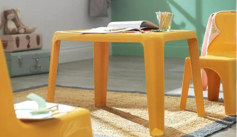 Bica Kids Yellow Plastic Table by Habitat