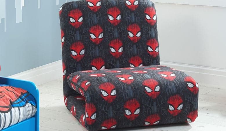 Disney - Spider-Man - Fold Out Bed - Blue/Red - FabricnBy Happy Beds