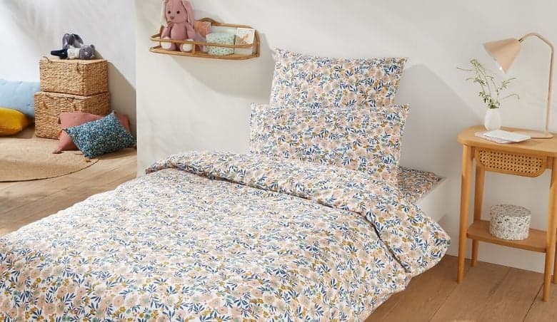 Ohara Floral 100% Cotton Percale 200 Thread Count Child's Duvet CovernBy La Redoute