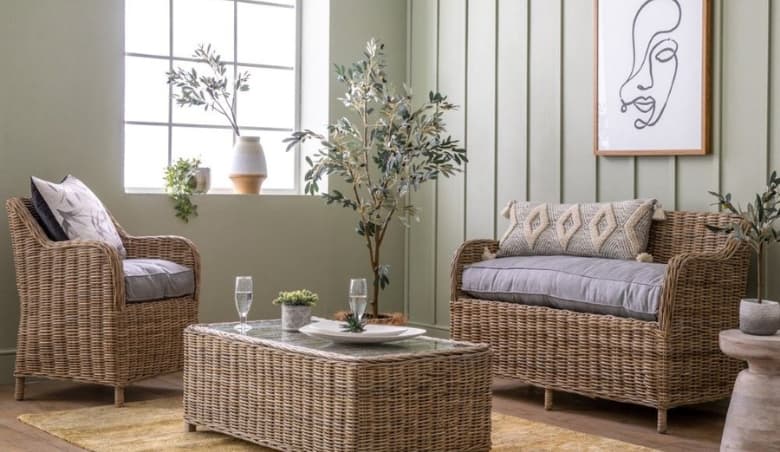 Simcoe Rattan Sofa by Perch u0026 Parrow