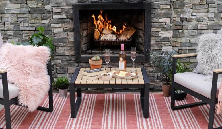 Striped Coral Indoor Outdoor Area Rug - Decker By Kukoon