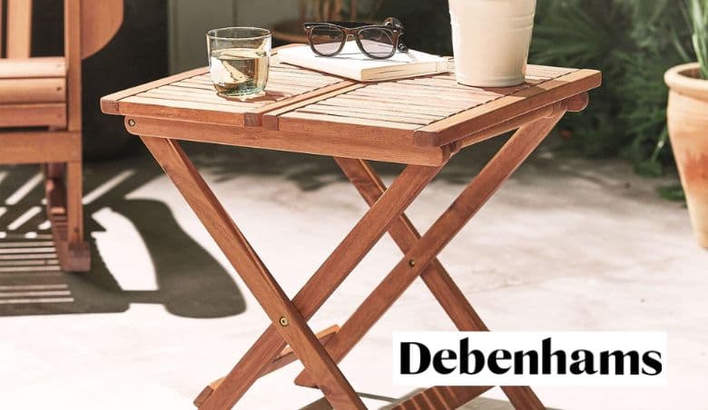 Adirondack Folding Outdoor Side Table by Debenhams