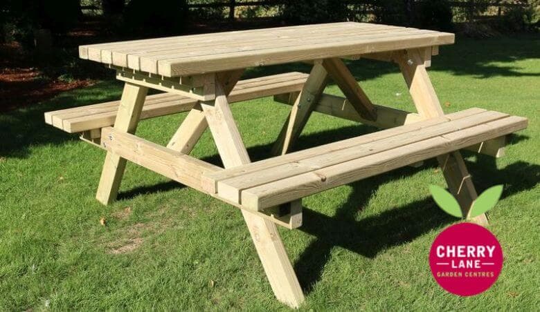 Deluxe Garden Picnic Table by Croft - 8 Seats by Cherry Lane Garden Centres
