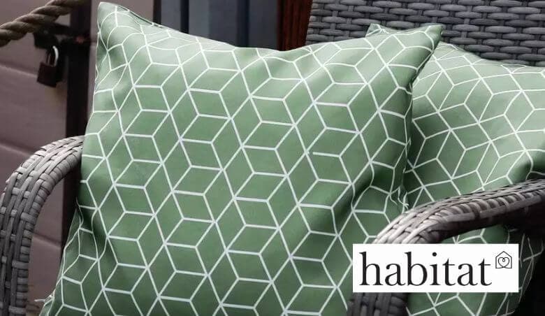 Streetwize Outdoor Cushion Green - Pack of 4 by Habitat