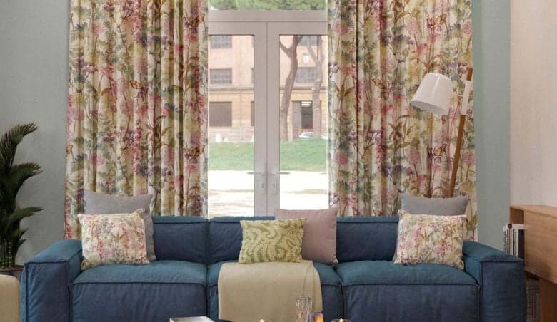 Wildflower Pastel Purple Linen CurtainsBy McAlister Textiles