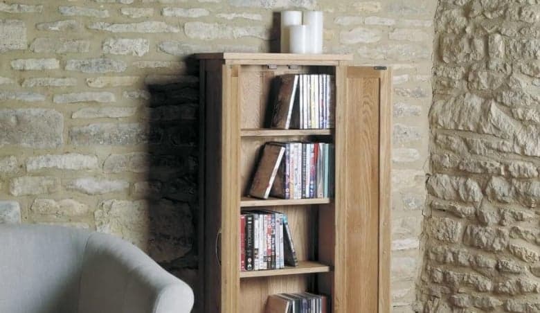 Baumhaus Mobel Oak 2 Door DVD Cupboard by Choice Furniture Superstore
