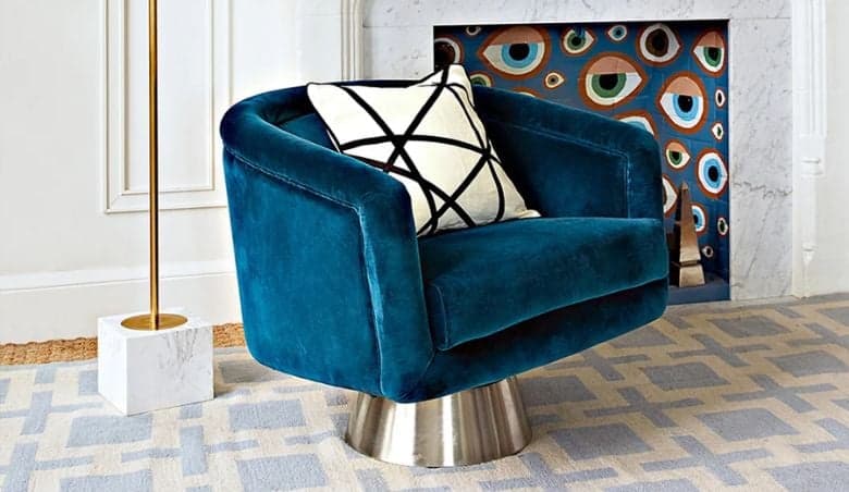 Jonathan Adler Bacharach Swivel Chair â Rialto Reef By Sweetpea u0026 Willow