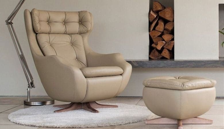 Parker Knoll Evolution Statesman Swivel Chair - Fabric - Leather By Downtown