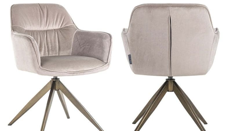 Richmond Aline Swivel Chair Khaki Velvet By Olivia's