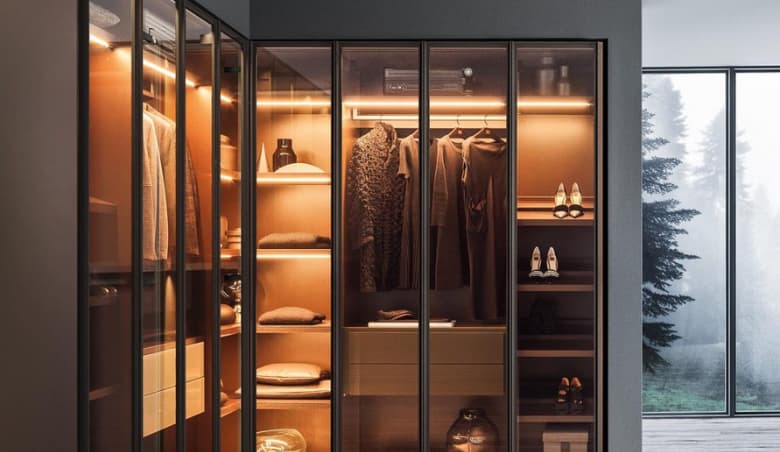 Custom made corner wardrobe by Campbell Watson