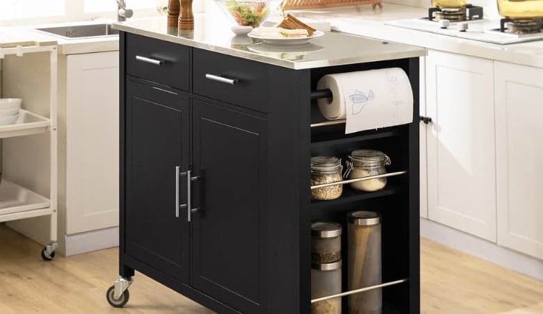 Zajac 107cm Wide Rolling Kitchen Island by Wayfair