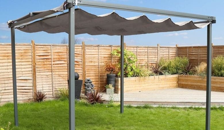 Budget Garden Gazebo by Wensum with a x M Grey Canopy By Cherry Lane Garden Centres