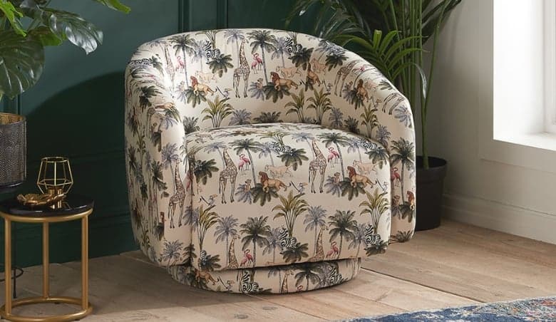 Disney - The Lion King Accent Swivel Chair - Cream - Fabric By Happy Beds