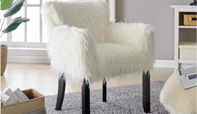 Faux Sheepskin Tub Chair - WhitenBy chicmyroom